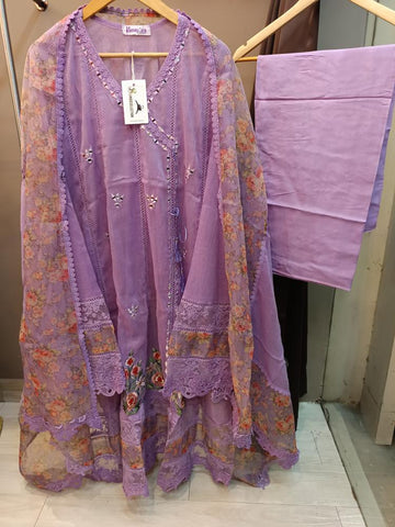 Lilac Khaadi Net Semi-stitched Anarkali