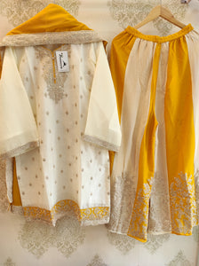Garara Set- Off White and Yellow