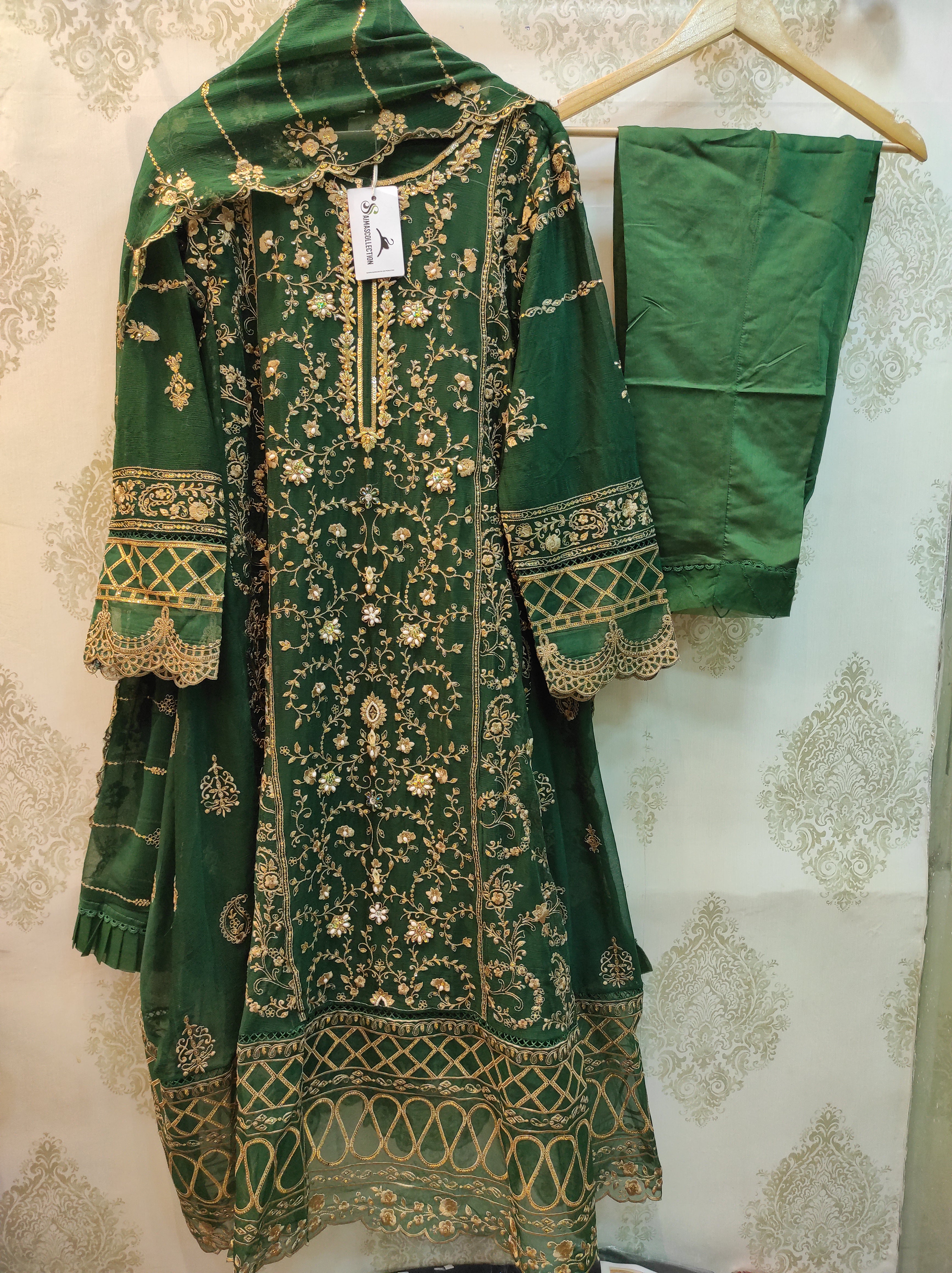 BOTTLE GREEN FROCK