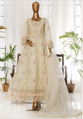 Organza Cutwork Frock | Ivory