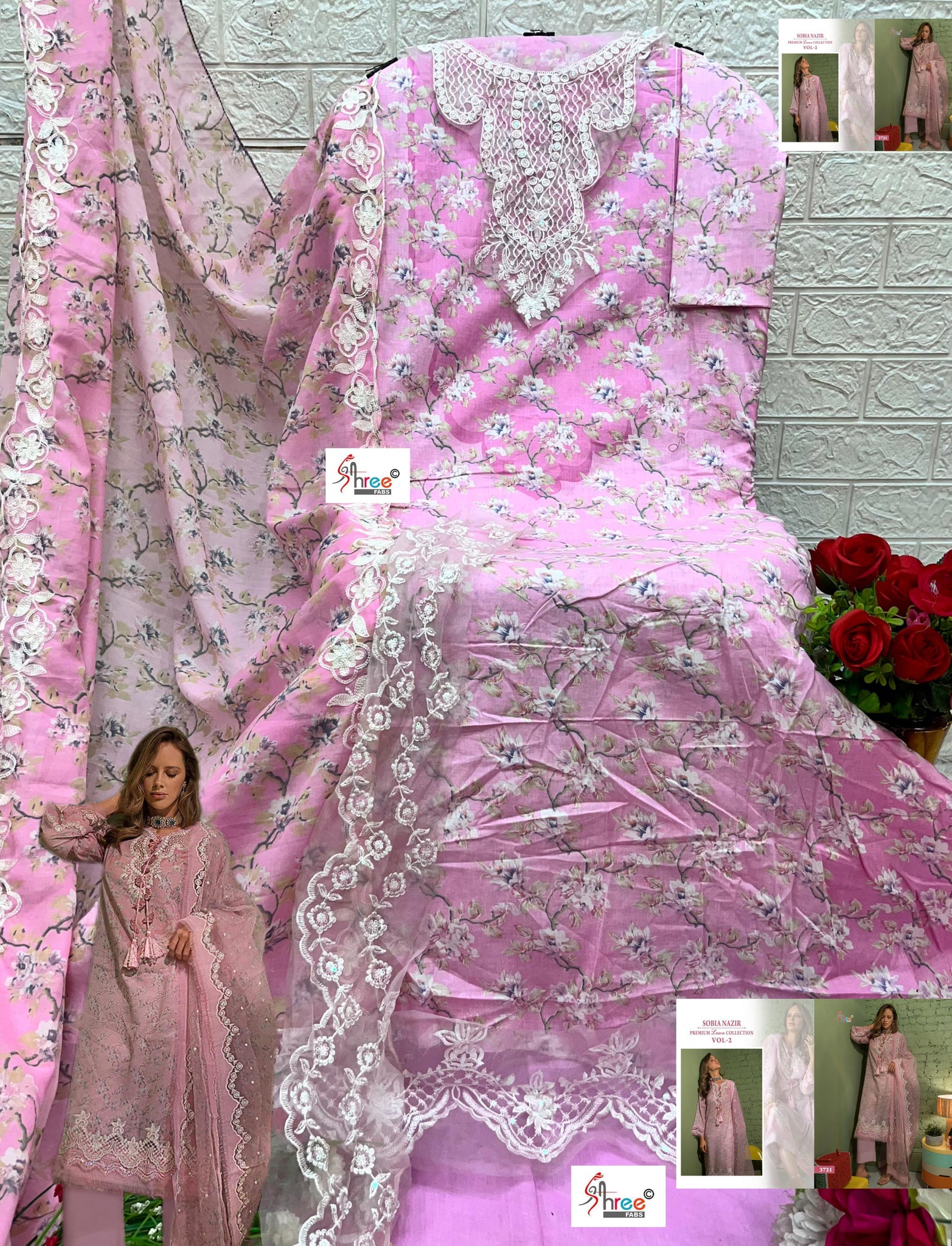 Pink Cotton suit | 3721
