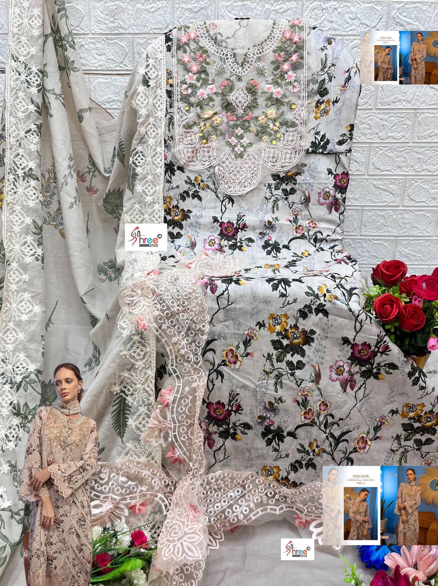 Beige Cotton suit | 3724