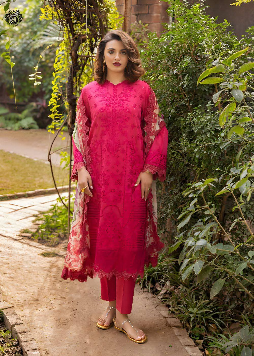 3 PC UN-STITCHED SHIRT TROUSER & DUPPATA | GS008