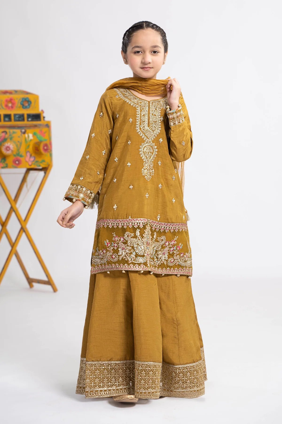 3 Piece Suit Mustard | MKS-EF24-09