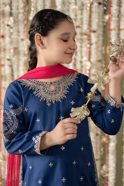 M KIDS BY MARIA B 2025 MKD-EF25-27-NAVYBLUE
