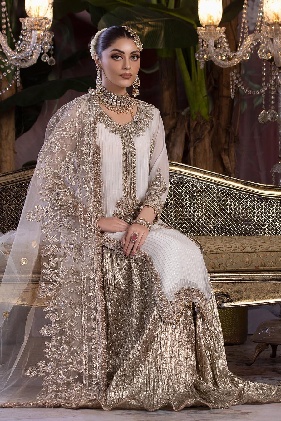 WHITE SHARARA SET | P - 252