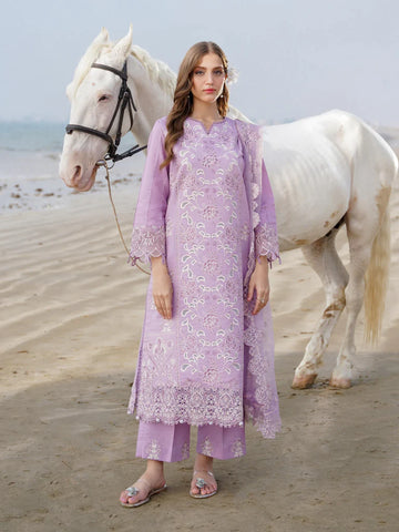 Aabyaan Saagar Luxury Festive Lawn  ( Lilac )