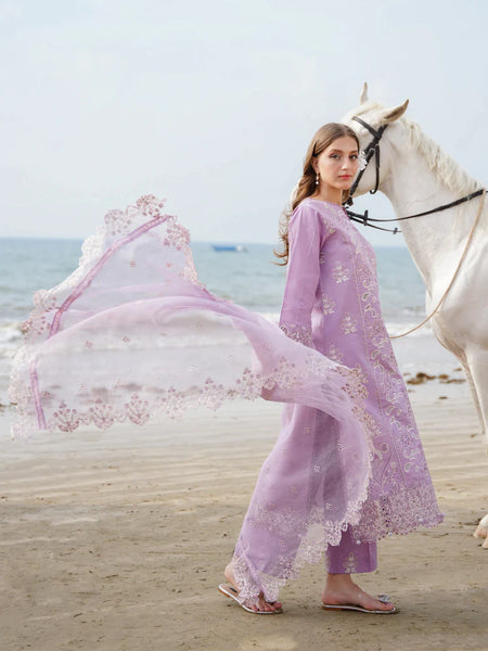 Aabyaan Saagar Luxury Festive Lawn  ( Lilac )