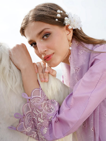 Aabyaan Saagar Luxury Festive Lawn  ( Lilac )