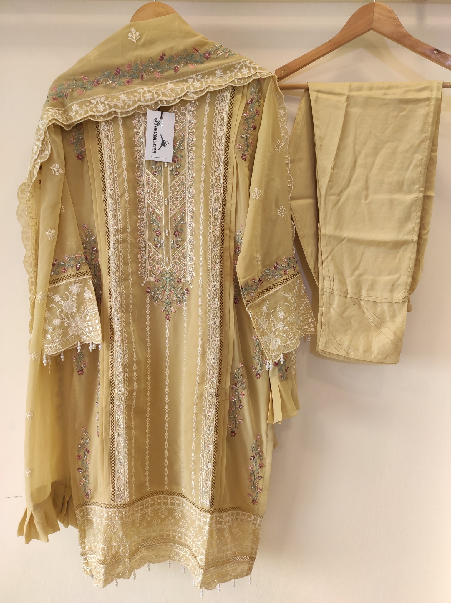 Light Yellow Kurta Set