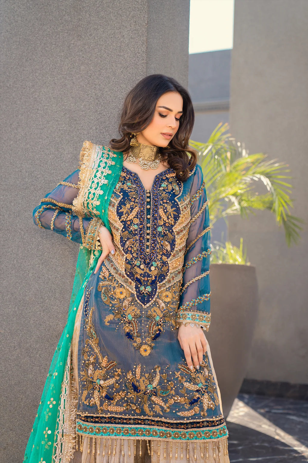 Hand Embroidered | Z-281 | Bridal Wear