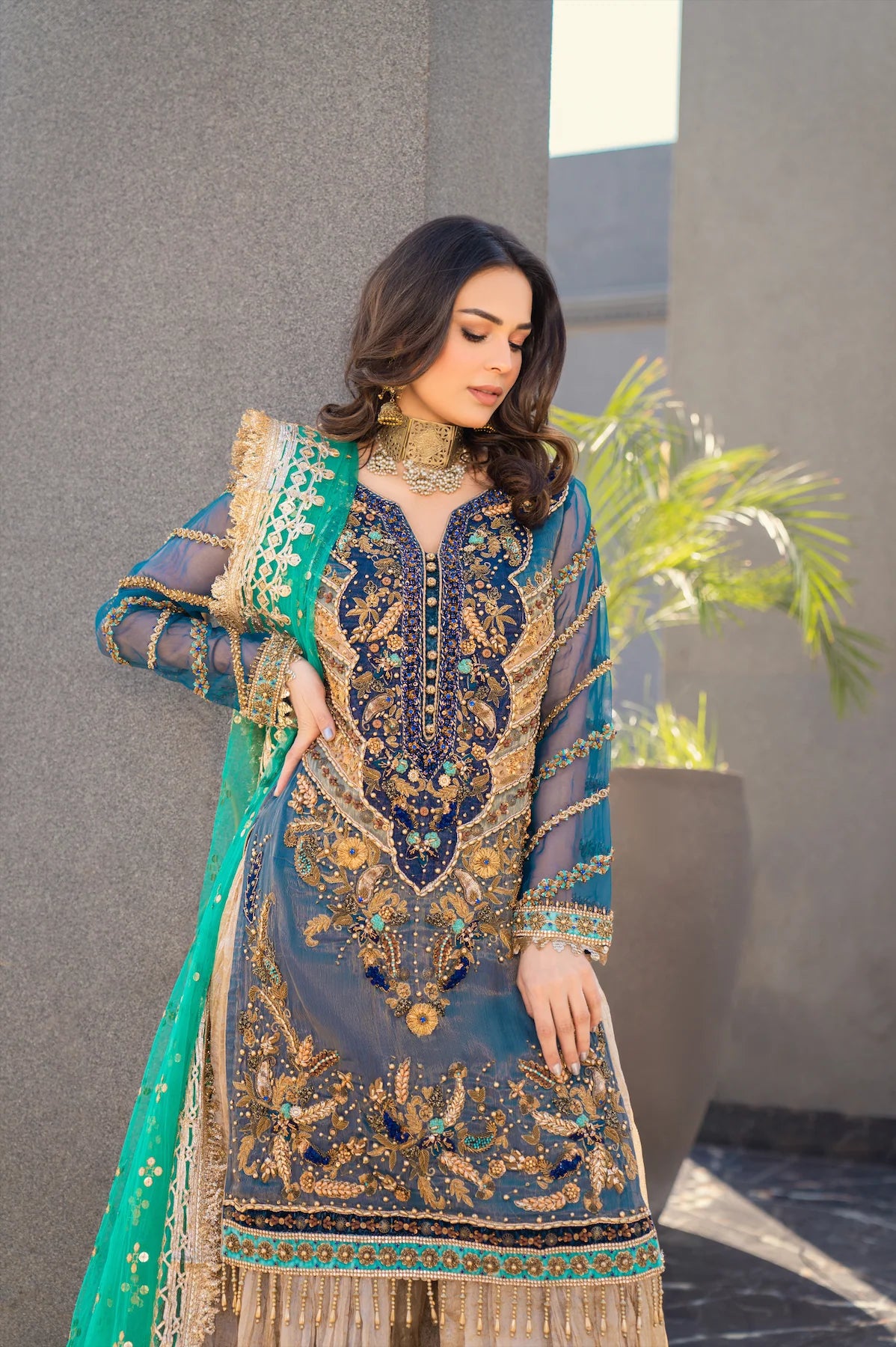 Hand Embroidered | Z-281 | Bridal Wear