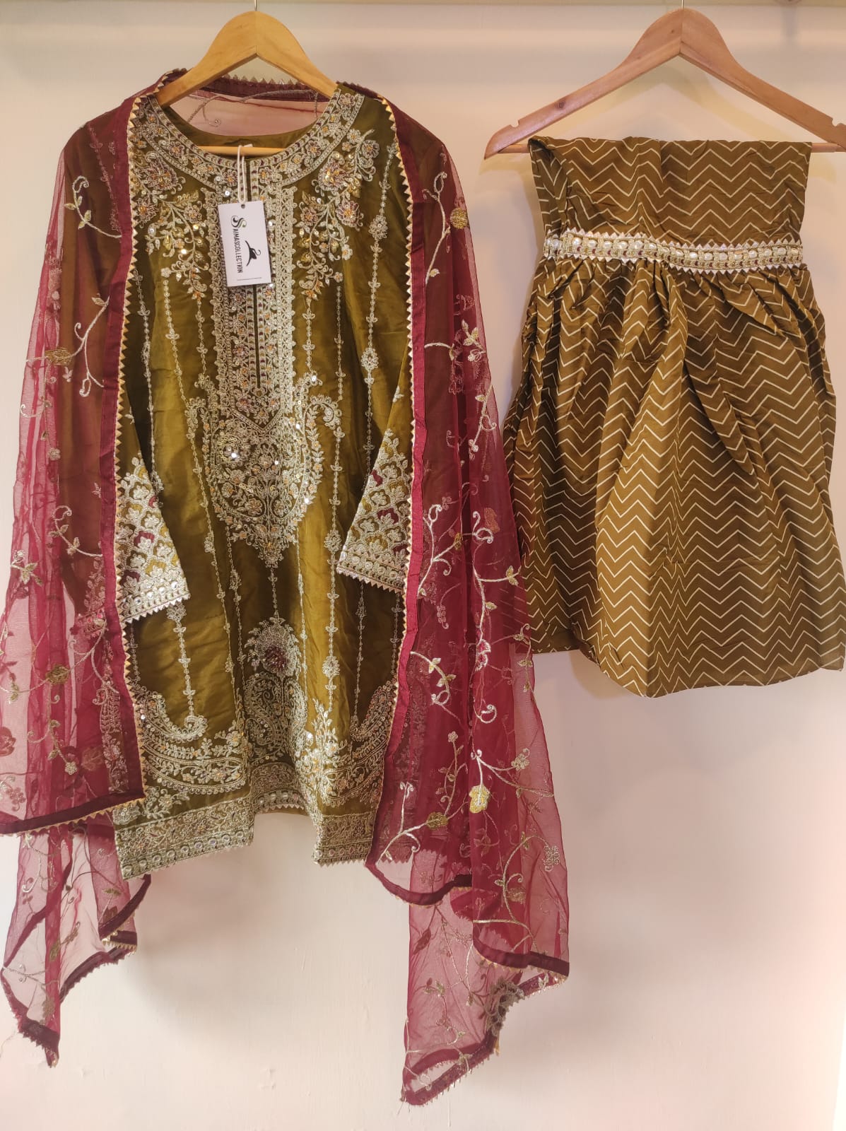 Organza party wear (R-1127)