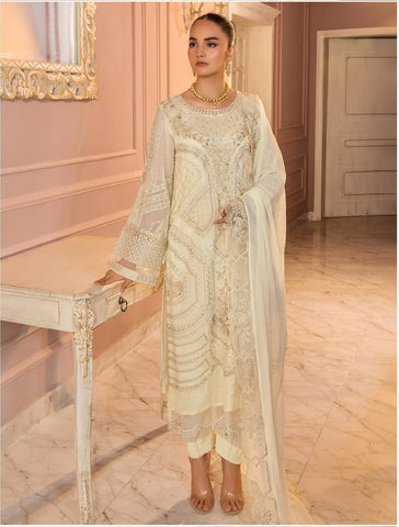 Embroidered Chiffon Design - 06