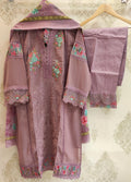 Georgette Floral Set - Mauve Pink