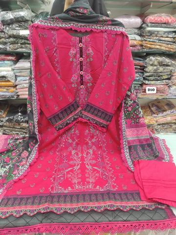 Raspberry Pink Floral Printed Lawn Collection