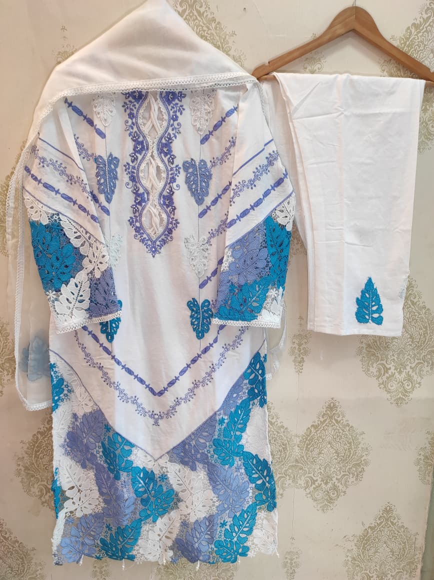 Cutwork Cotton Kurta Set 01
