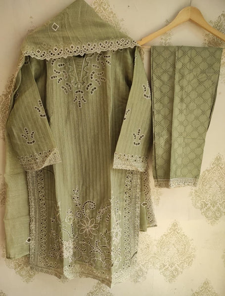 Organza party wear | Olive