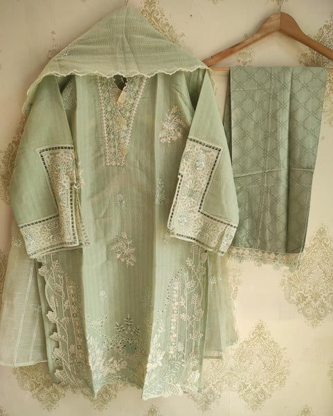 Organza party wear | Mint Green