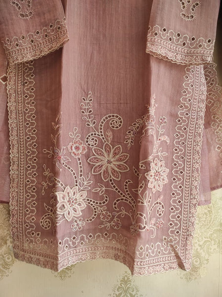 Organza party wear | Dusky Rose