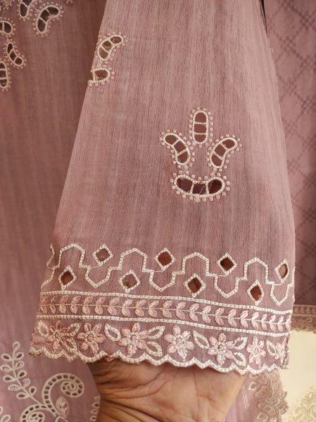 Organza party wear | Dusky Rose