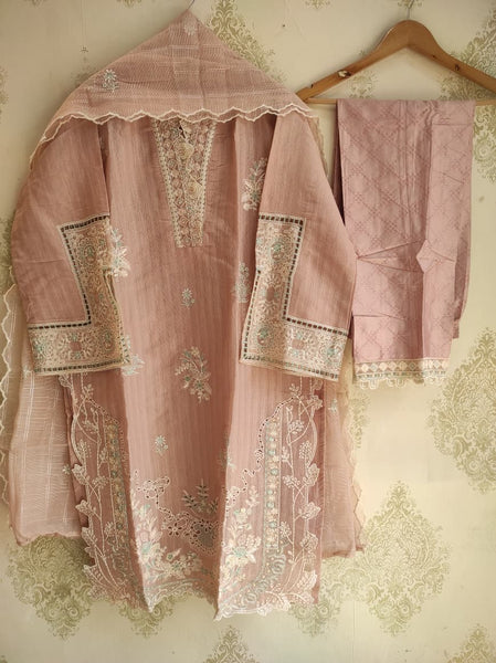 Organza party wear | Peach