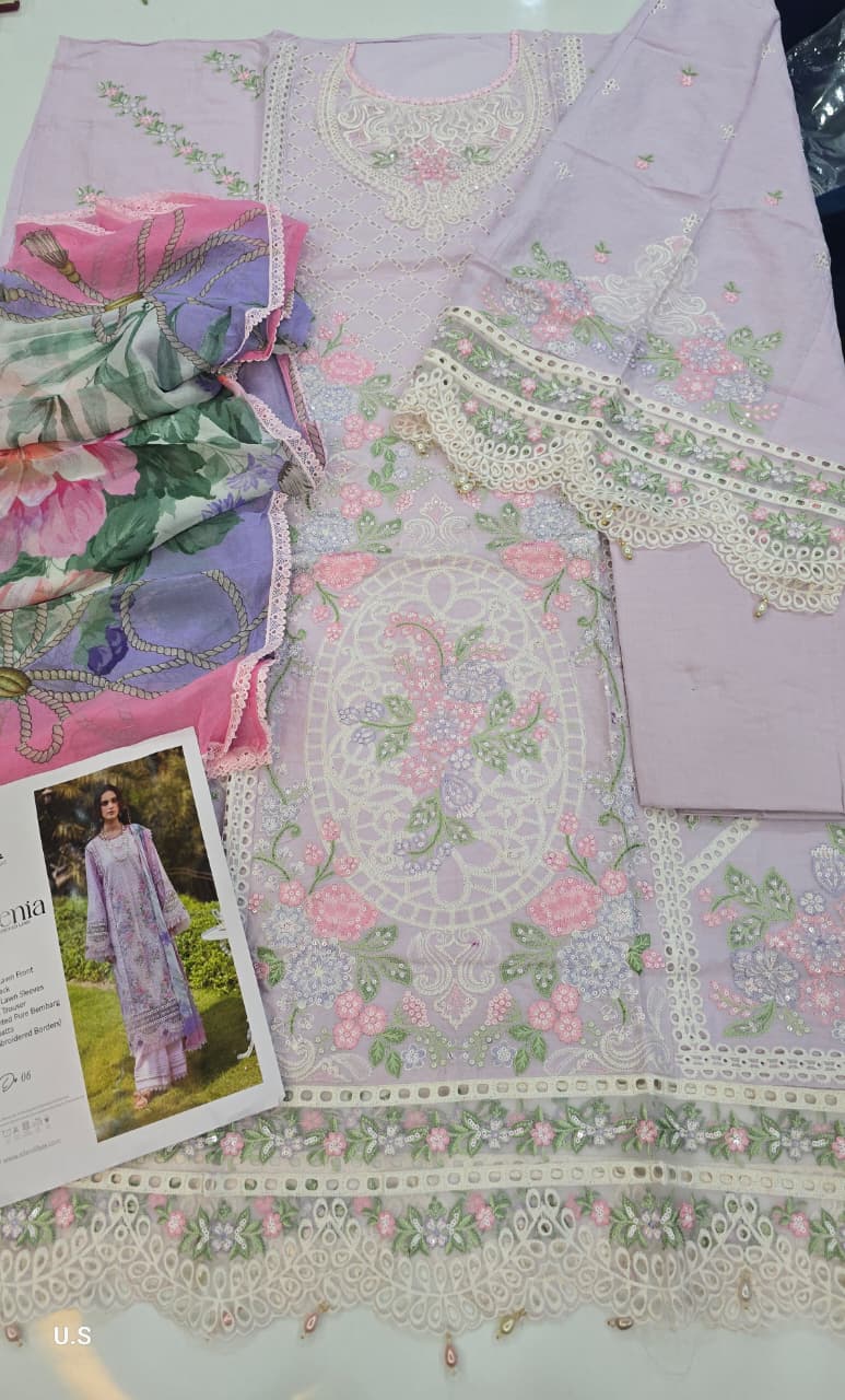 Adan's Libas Gardenia Semi-stitched Lawn 001