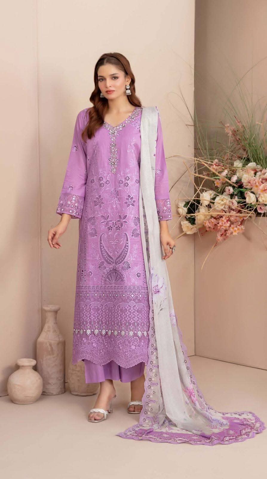 Tawakkal Ferisha Semi-stitched Lawn | D.no.01