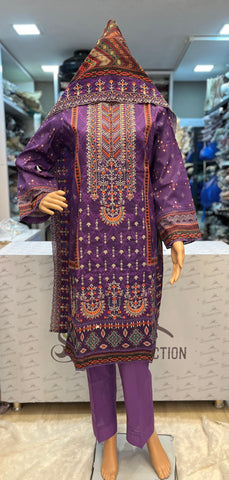 Riwayat Premium Chikankari Lawn 2024 | Stitched
