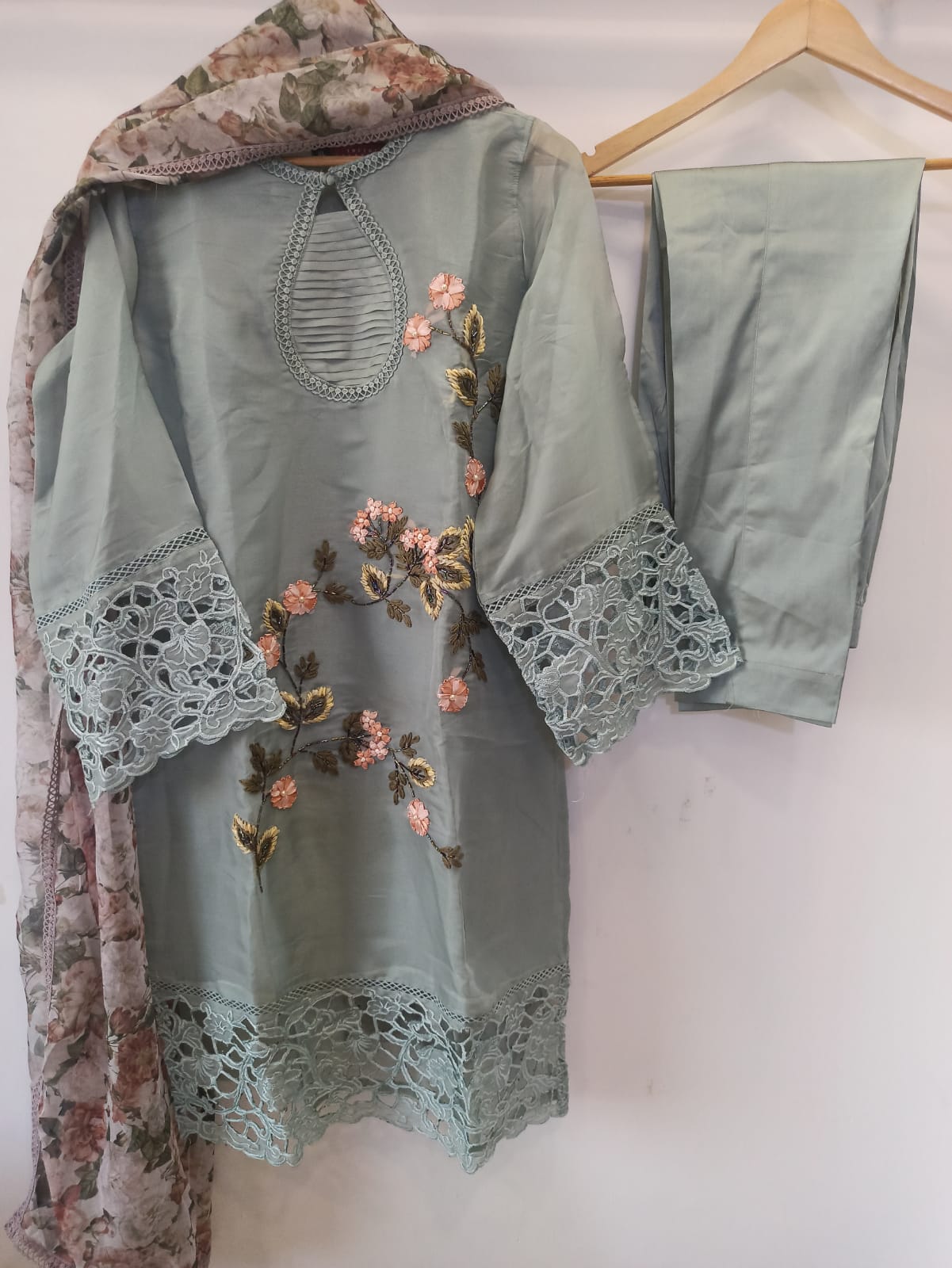 Blue Cutwork Tunic