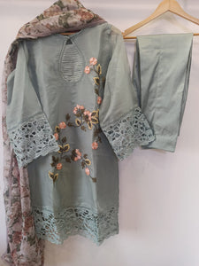 Blue Cutwork Tunic