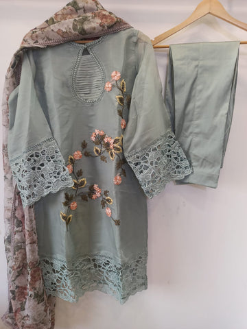 Blue Cutwork Tunic