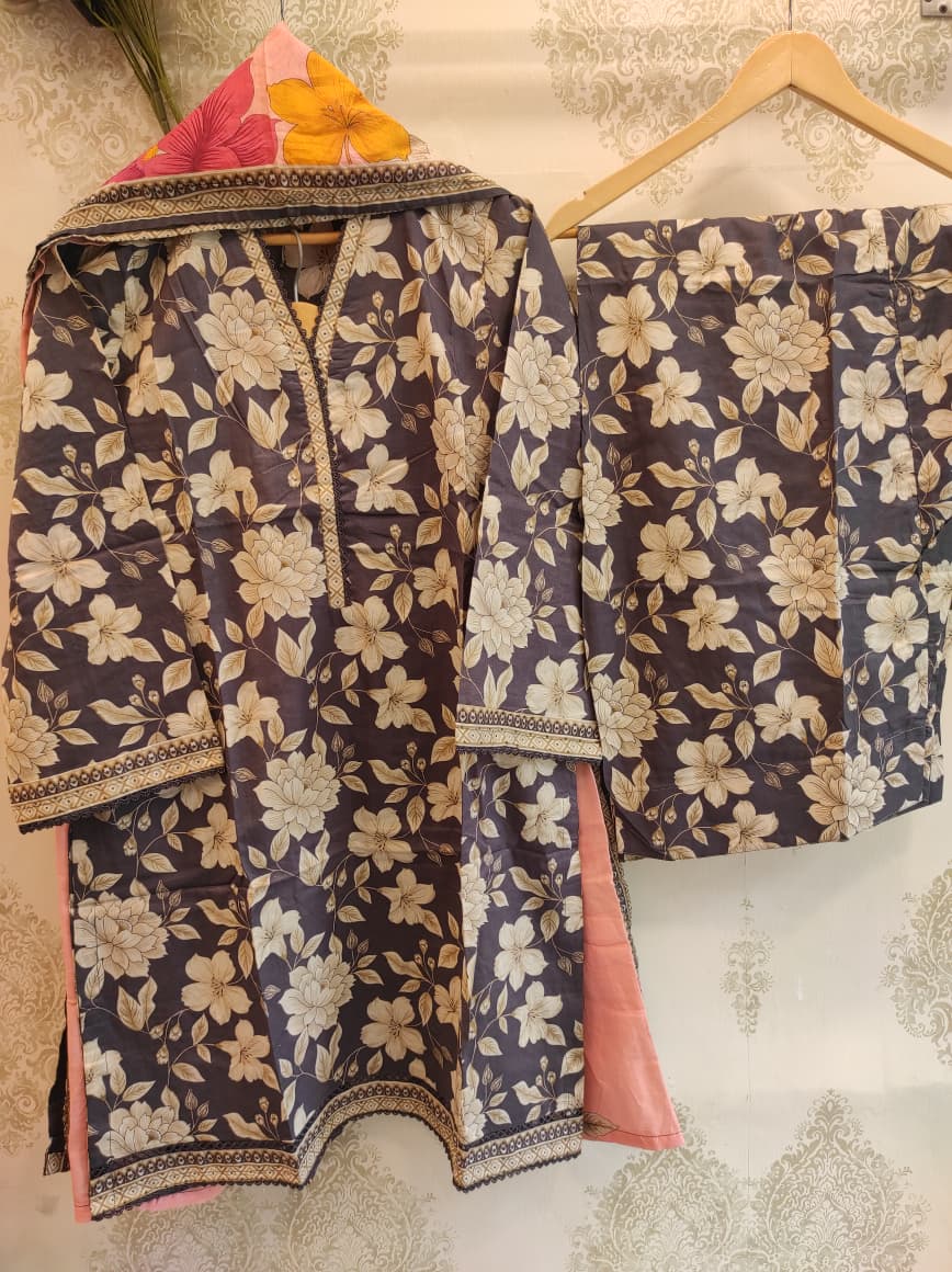 BS Stitched Lawn Farshi | 09