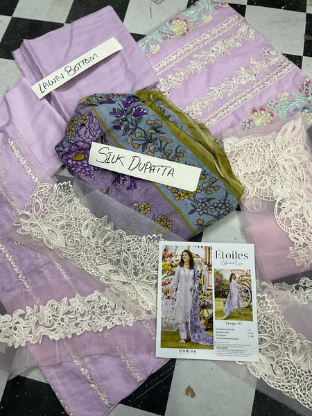 Etoiles By Zebaish Embroidered Lawn 2023 | ED-07