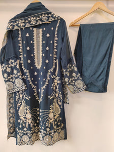 Bluish Grey Georgette Kurta Set