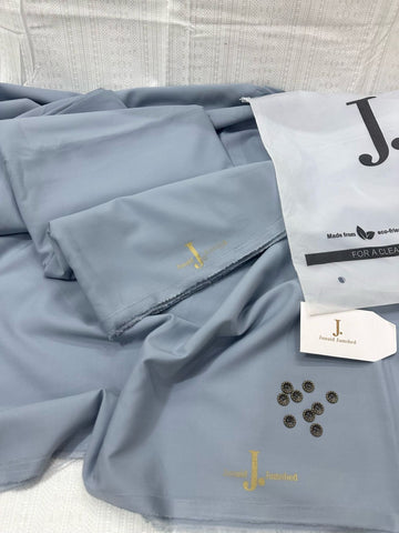ICE BLUE BOSKI UNSTITCHED KAMEEZ SHALWAR FABRIC | JUNAID JAMSHED