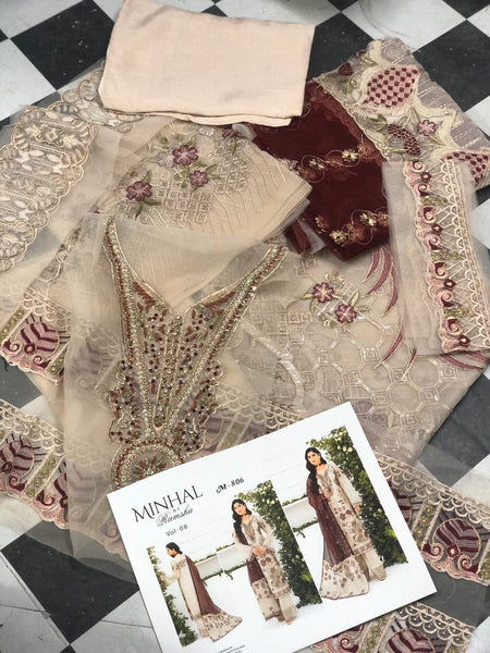 Ramsha Minhal Vol-08 | M-806 | Unstitched