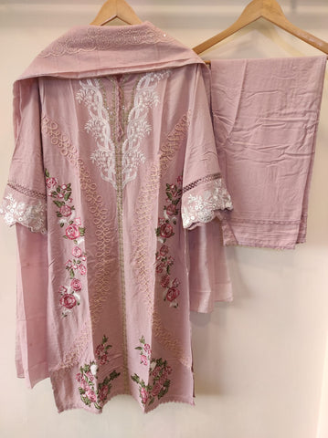Soft Pink Embroidered Suit