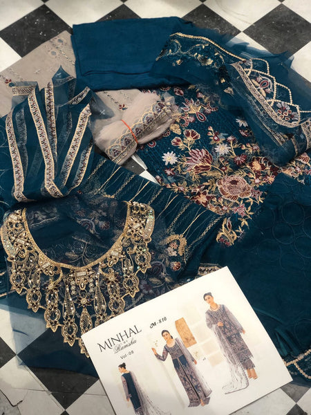 Ramsha Minhal Vol-08 | M-810 | Unstitched