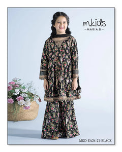 3 Piece Embroidered Lawn Suit | MKD-EA24-21 BLACK