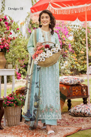 Etoiles By Zebaish Embroidered Lawn 2023 | ED-01