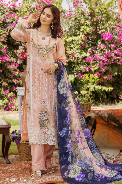 Etoiles By Zebaish Embroidered Lawn 2023 | ED-02