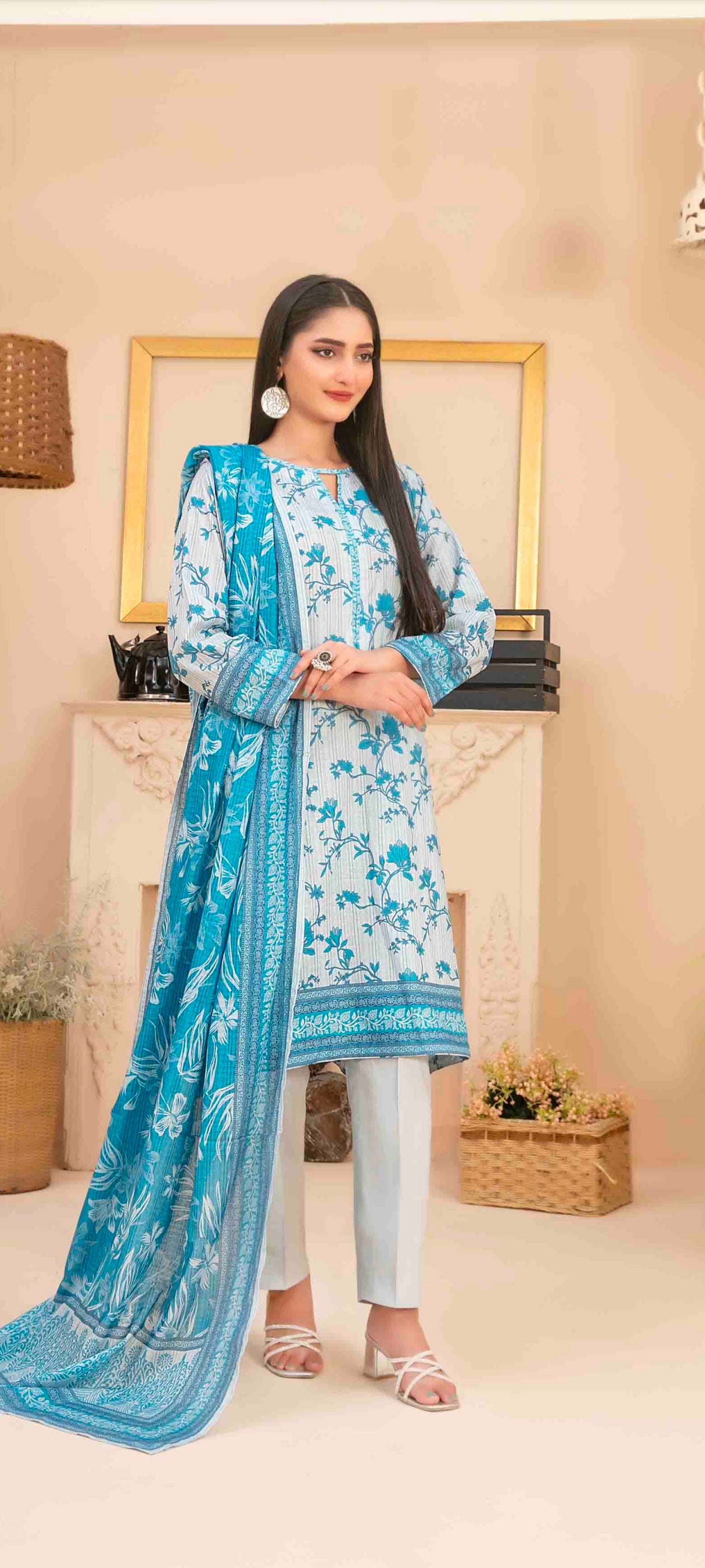 Tawakkal Stitched Lawn | Rameen | D-1001