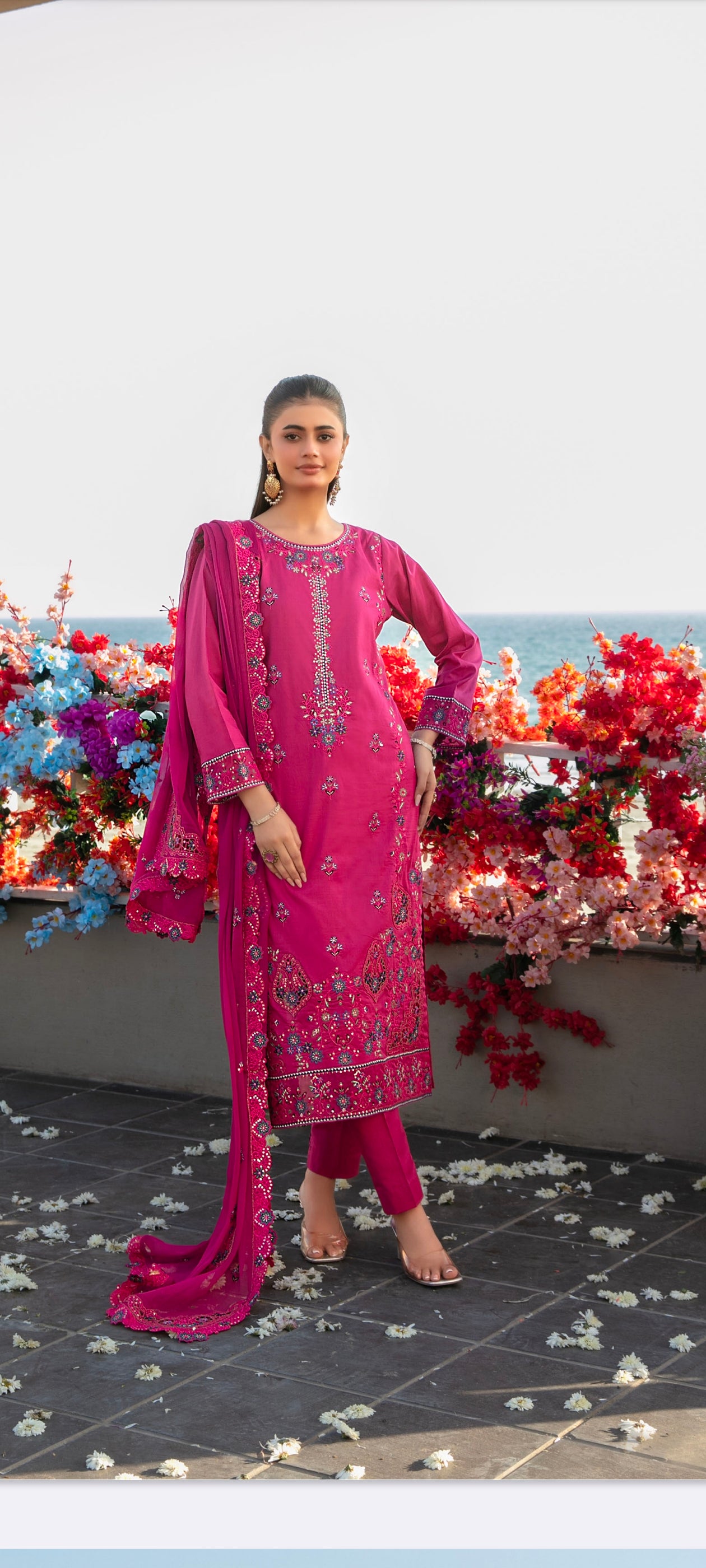 Sonheri Semi-stitched Lawn | D.no.005