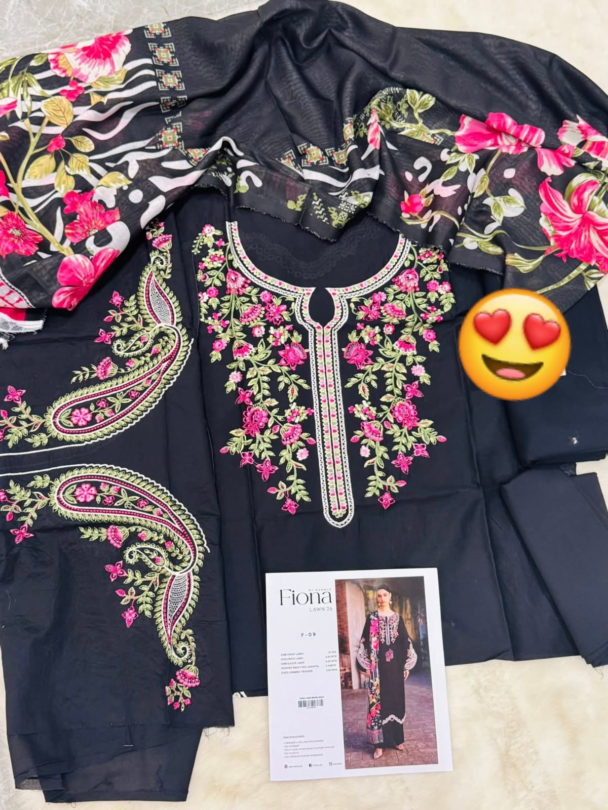 Fiona Mahnur Unstitched Embroidered Lawn 09