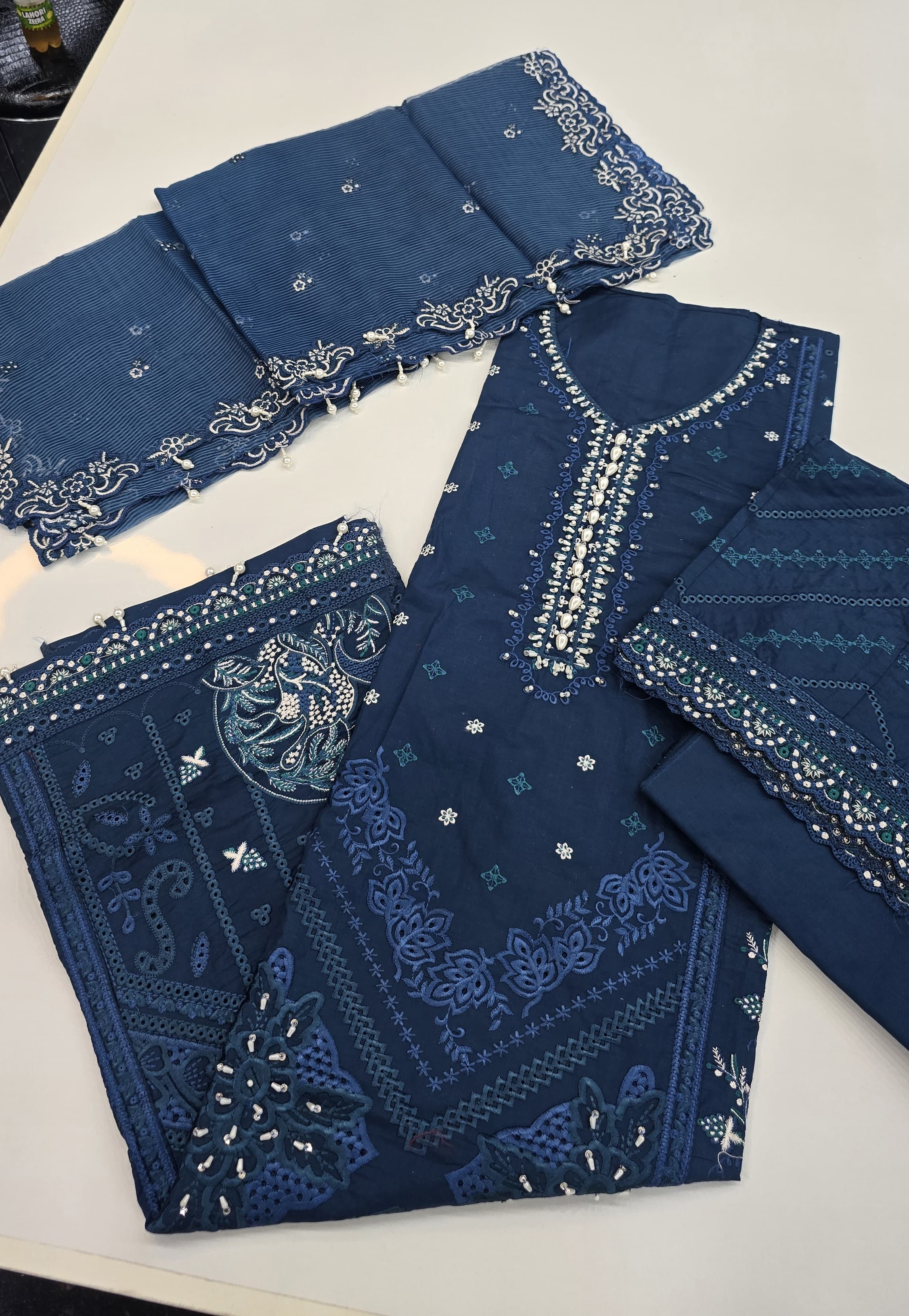 Qalamkar Suqoon Semi-Stitched Luxury Lawn 005