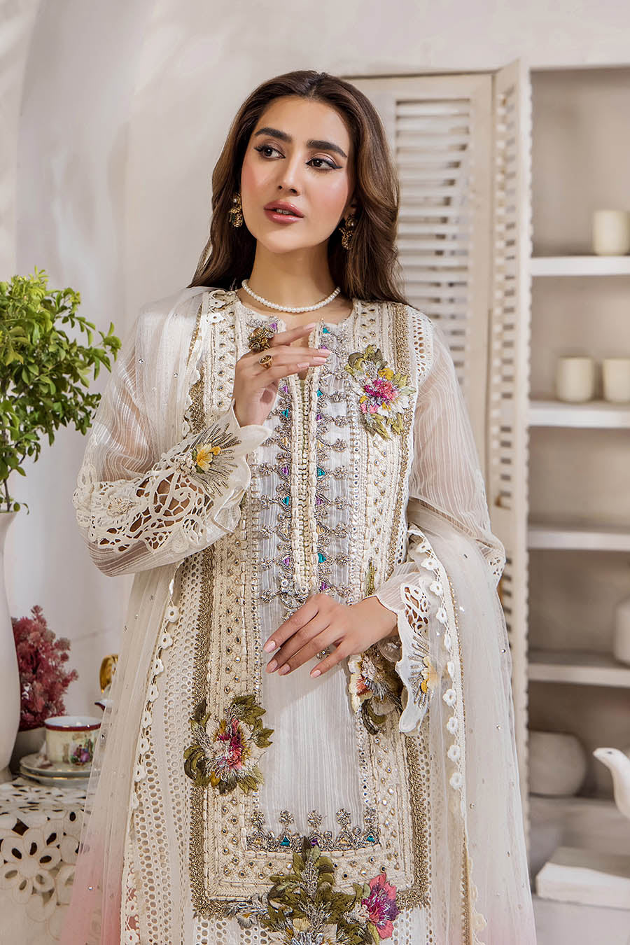 Lawn Pret | F-164 | White