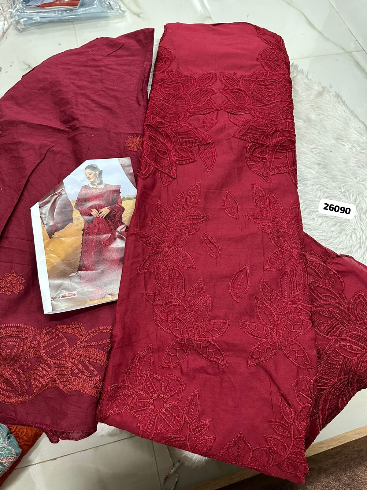 Embroidered Cotton Suit | D.no.1568