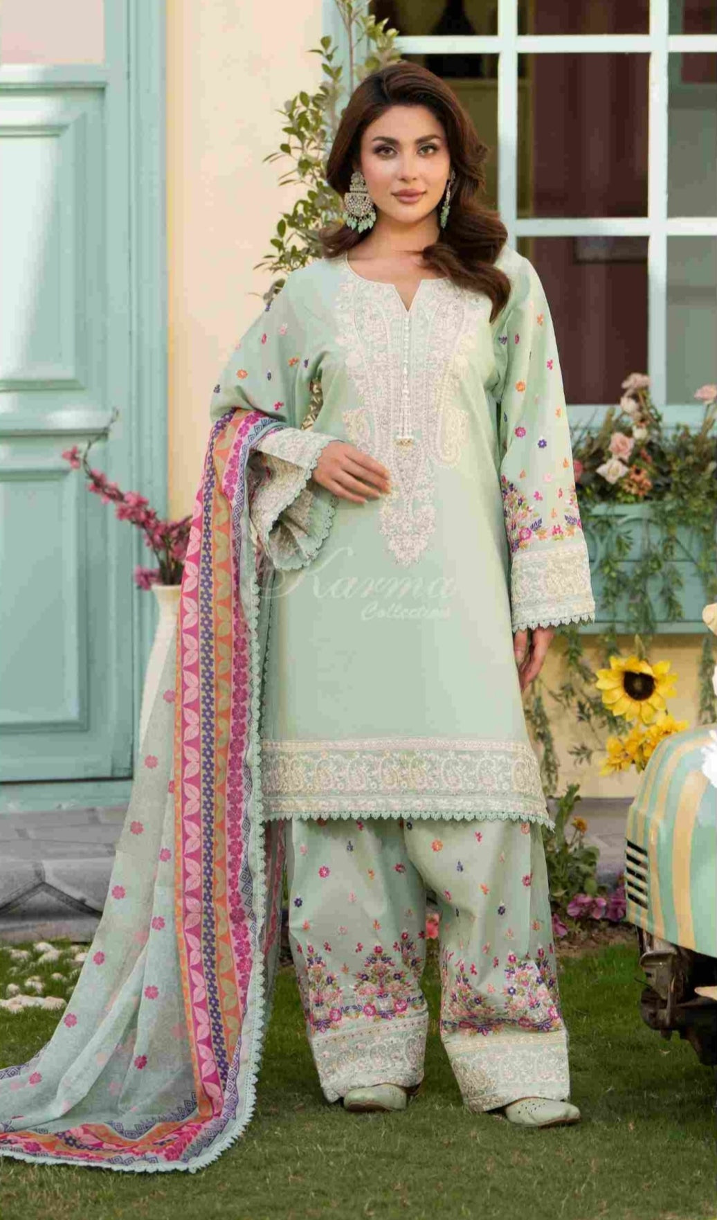 Ferisha Luxury Lawn | Sage Tint