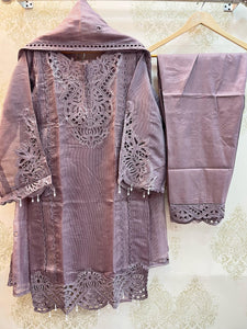 Mauve Pink Cutwork Tunic